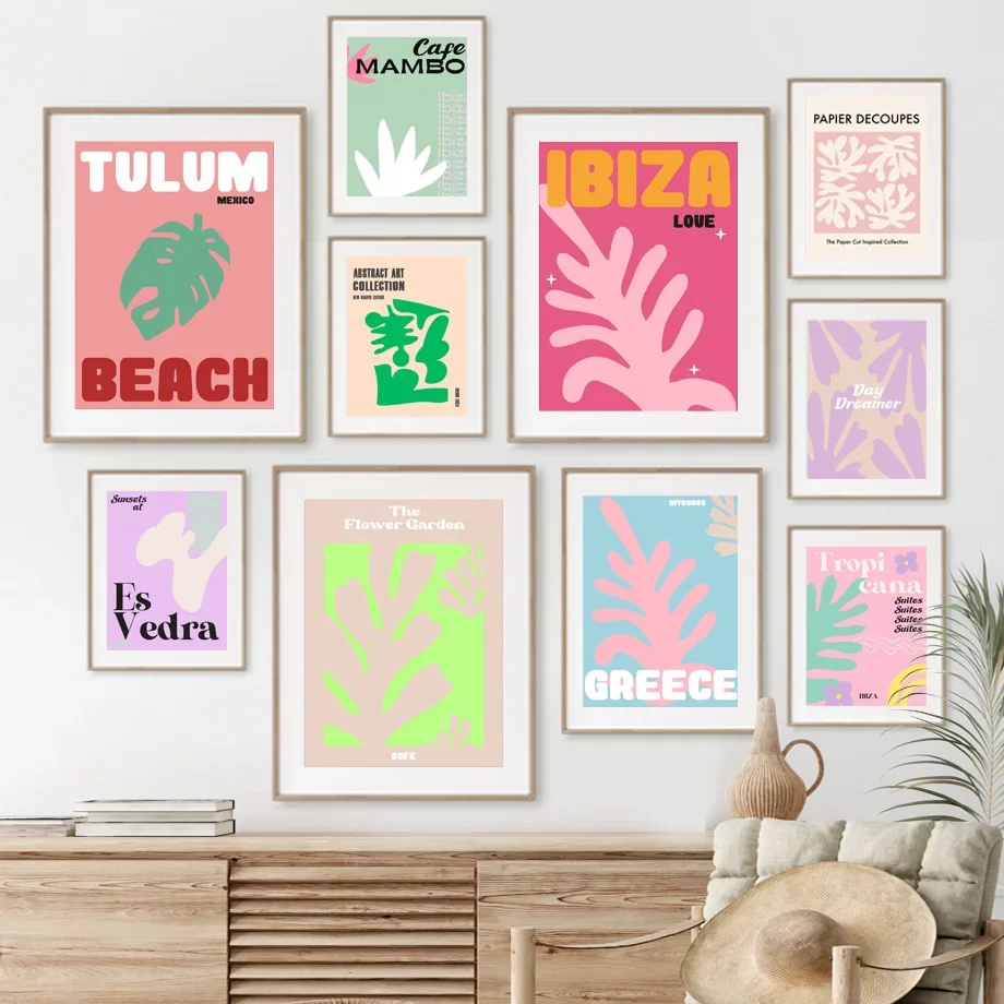 

Monstera Colorful Leaf Quotes Abstract Wall Art Canvas Painting Nordic Posters And Prints Wall Pictures For Living Room Decor