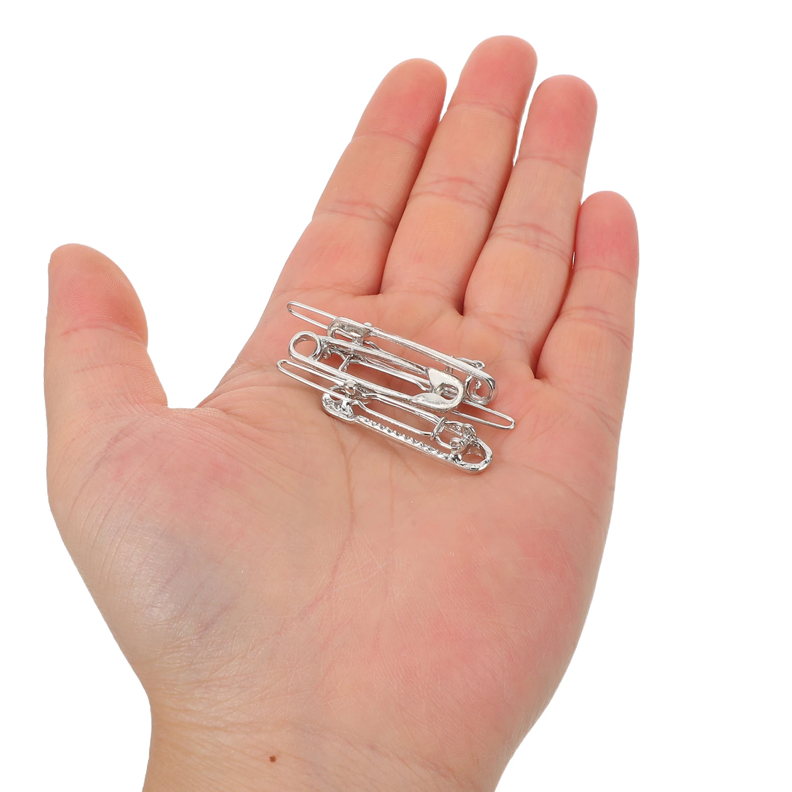 

24Pcs Stylish Alloy Safety Pin Hairpins Bangs Hair Clips Nonslip Hairdressing Tools for Women Girls Metal Hairpin