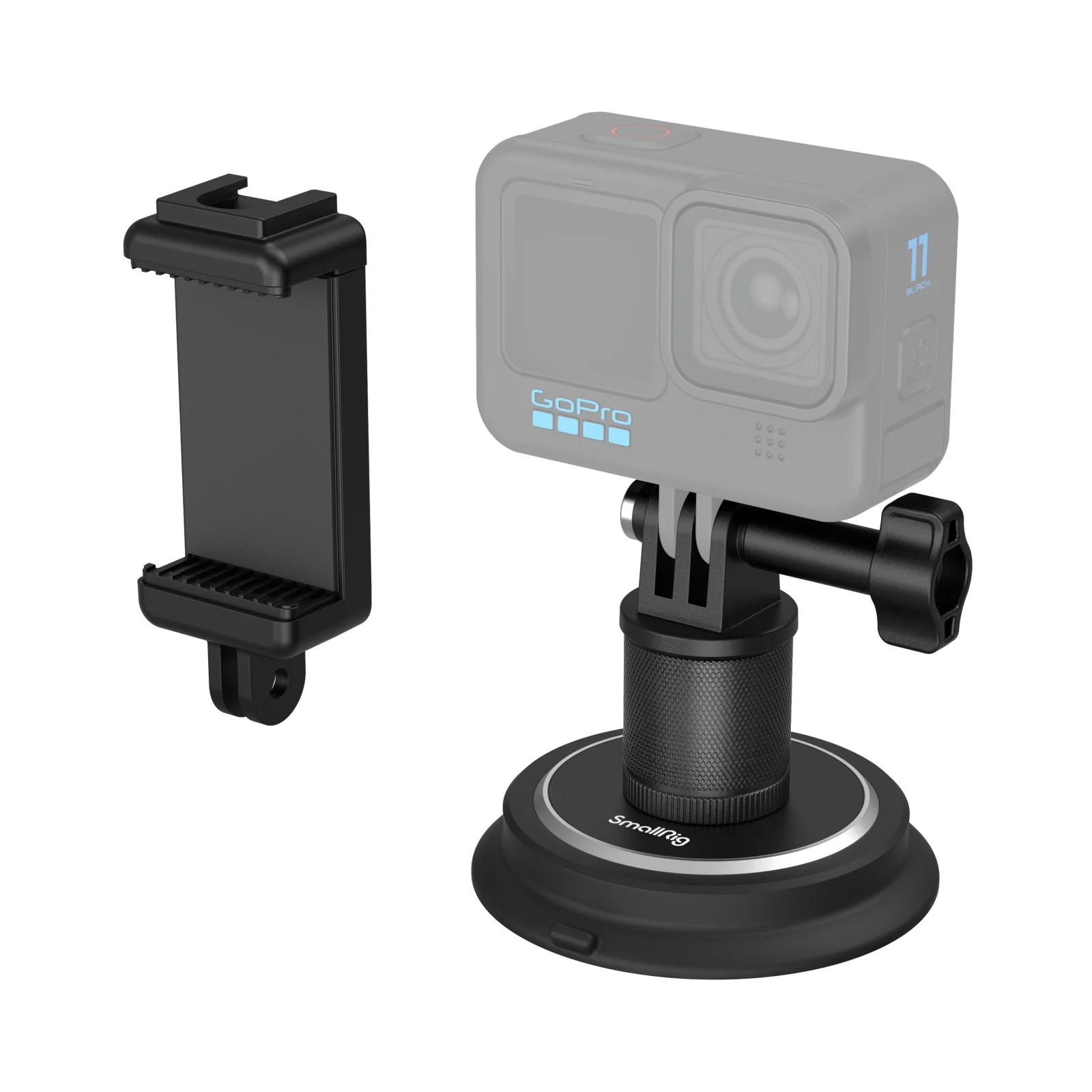 Smallrig Zuignap Montage Ondersteuning Voor Actie Camera 'S Magnetische Mount Voor Gopro Voor Insta360 Telefoon, 360 ° Rotatie Voor Auto 4347