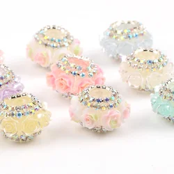 4pcs Random Color Creative Flower Acrylic Beads for Jewelry Making Diy Jewelry Bracelet Ornaments Key Chain Beaded Pen