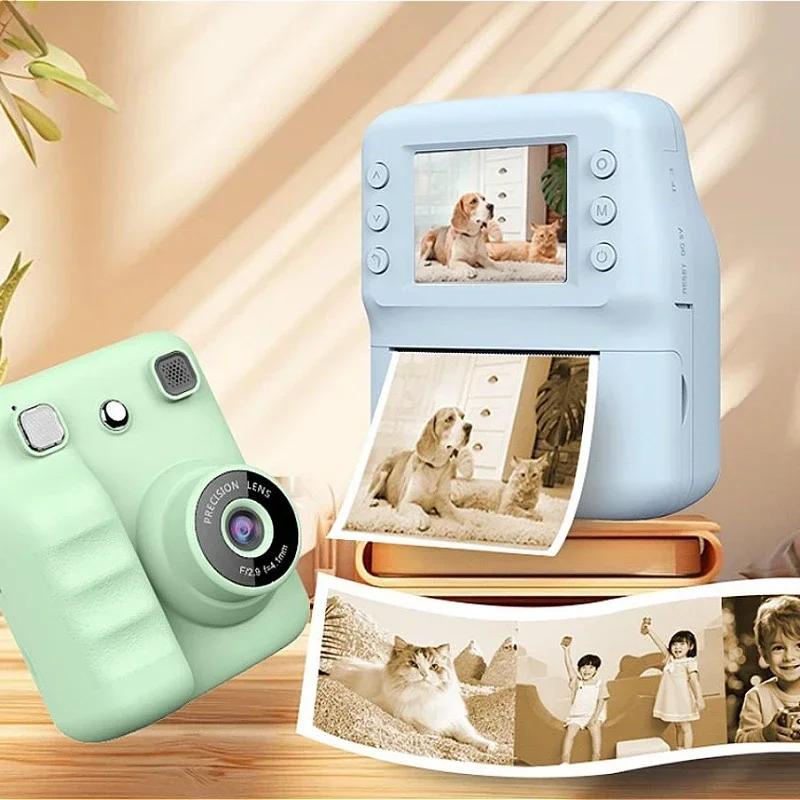 Multifunctionele kindercamera Thermische papiercamera HD Digitale videocamera Draagbare momentopname Afdrukken Camera Verjaardagscadeaus voor kinderen