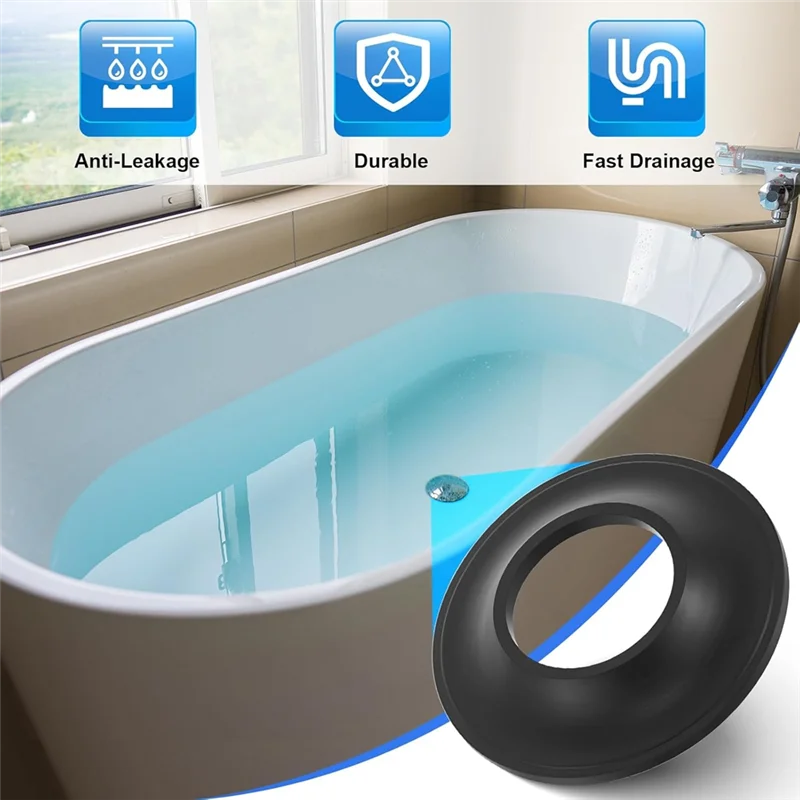 MAKE-Stopper Bathtub Drain Gasket, For Tip Toe Style, 10 Pack For Tub Stopper Gasket,For Tub Drain Assemblies