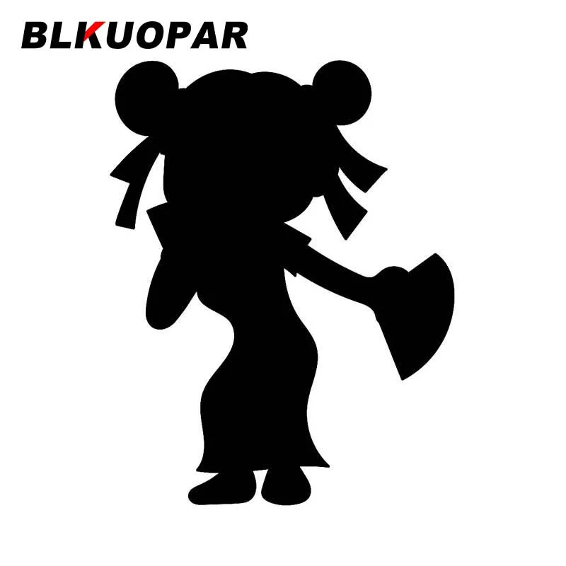 BLKUOPAR For Beautiful China Girl Dancing With Fan Car Stickers Sunscreen Creative Decals Scratch-Proof Caravan Trunk Decor