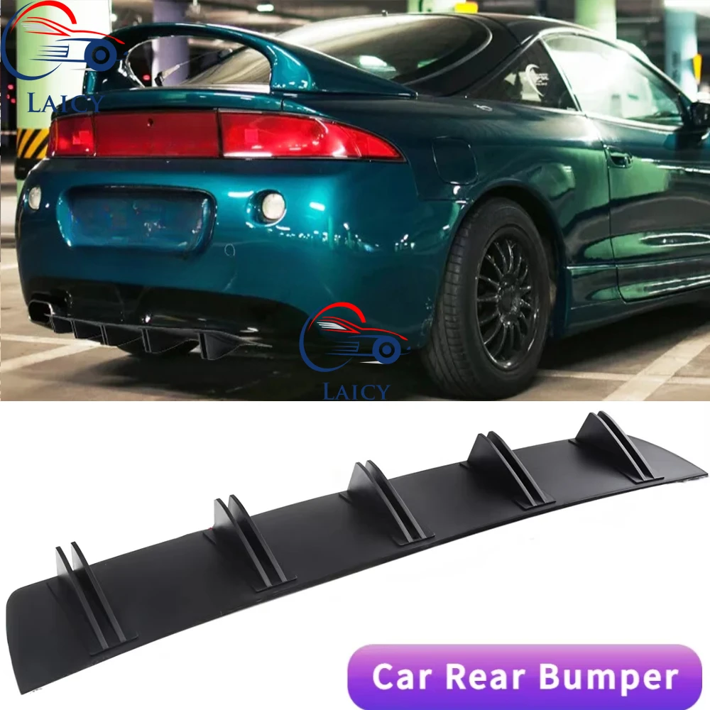 

LAICY For Mitsubishi Eclipse Car Rear Diffuser Shark Fins Bumper Splitter Chin Spoiler Lip Black Shunt Rear Bumper Lip
