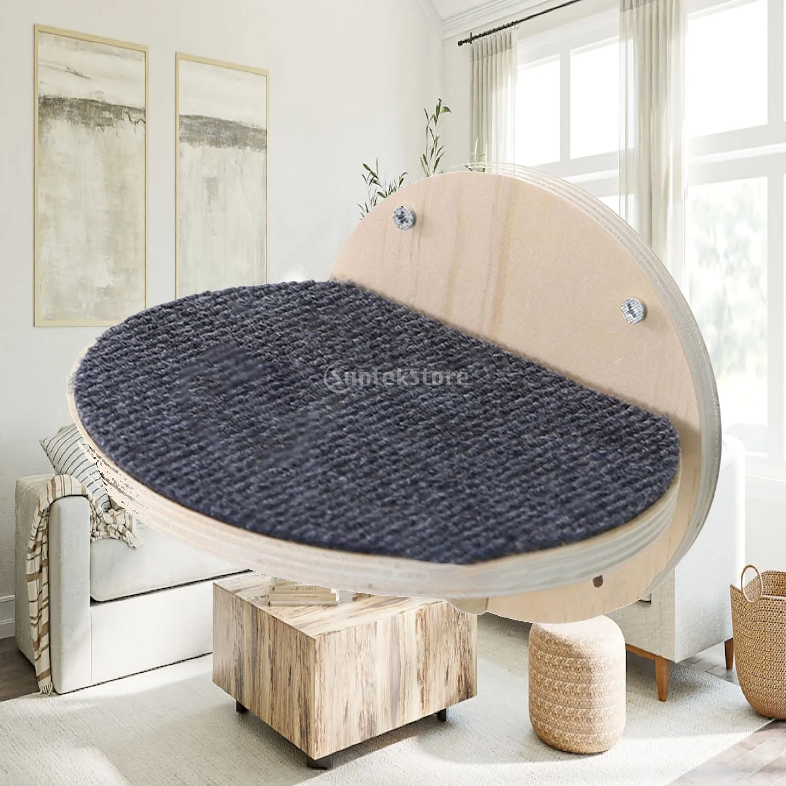 Étagère et perchoir pour chat en bois, structure d'escalade pour chats d'intérieur, gain de place, stable, échelle multifonctionnelle pour sauter et se reposer