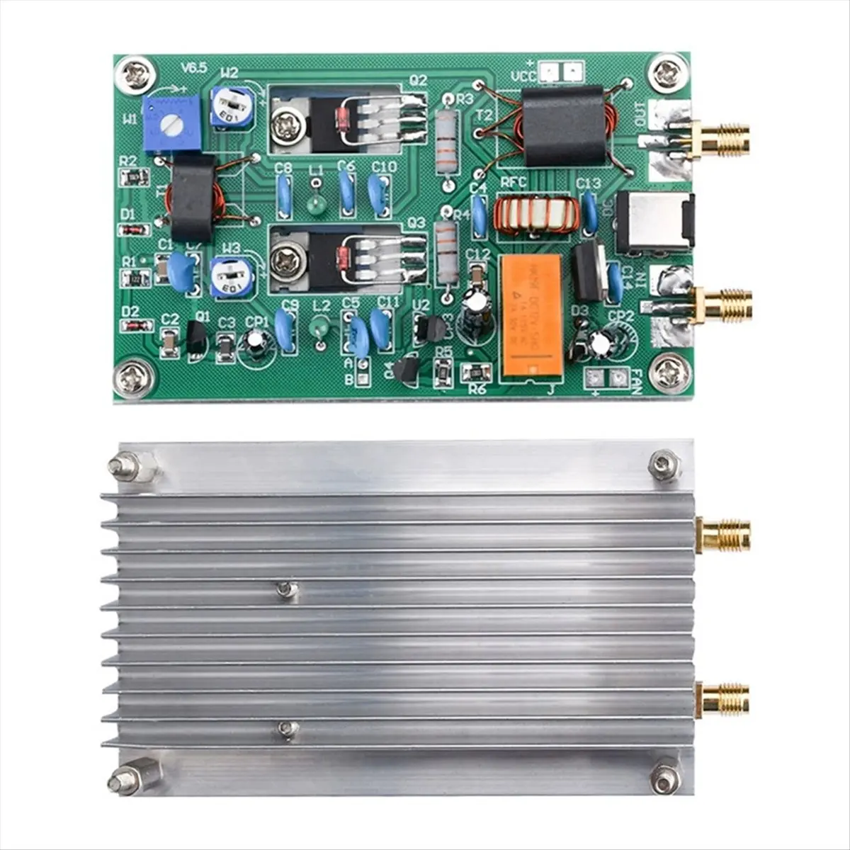 SCLS DC 12-13.8V 30W Short Wave Amplifier Board CW SSB Linear HF Power Amplifier Audio Amplifier Module DC 5.5x2.1mm Ports