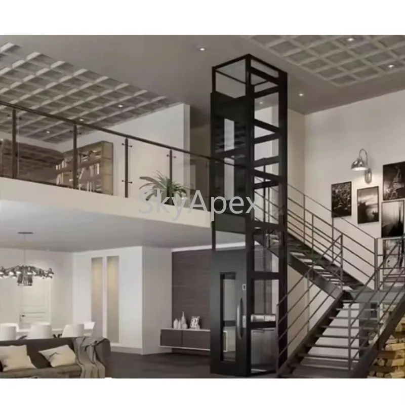 Custom  Product  Modern  Glass Home Elevator Silent Villa Indoor Outdoor Passenger Lift Space Saving Safety Easy Install CE Cert