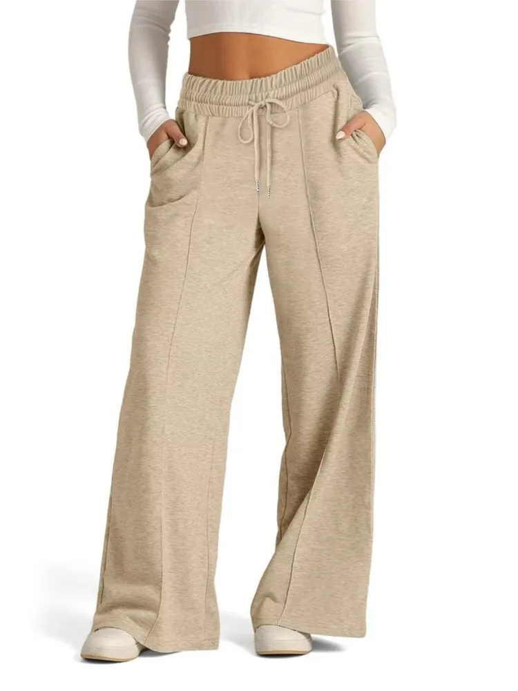 

Straight Leg Sweatpant Straight Leg Women's Loose Tracksuit Pants Wide Leg Outdoor Gym Runing Casual Tracksuit Pants 2025 Autumn