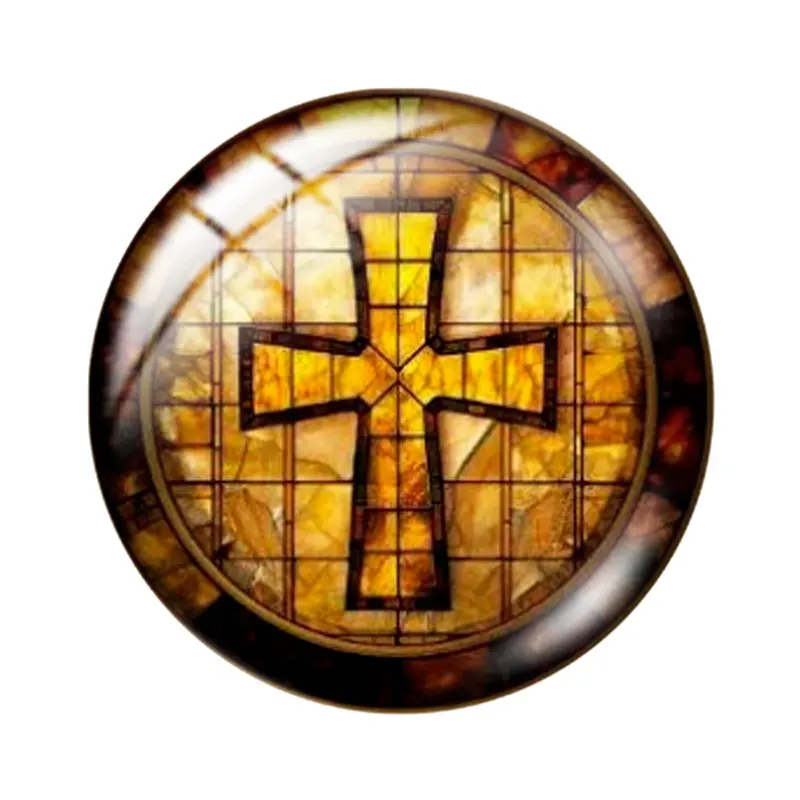 Watercolor Cross 12/18/20/25mm glass cabochon necklace bracelet pendant rings for jewelry demo earrings back Making findings