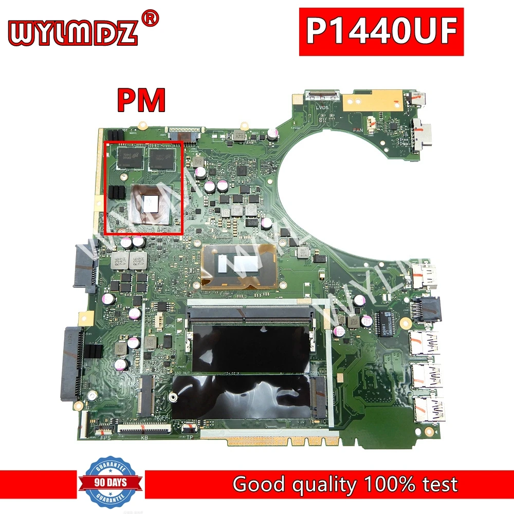 P1440UA 4GB RAM i3/i5/i7 8th CPU notebook Mainboard For Asus P1440 P1440U P1440UA P1440UF  Laptop Motherboard