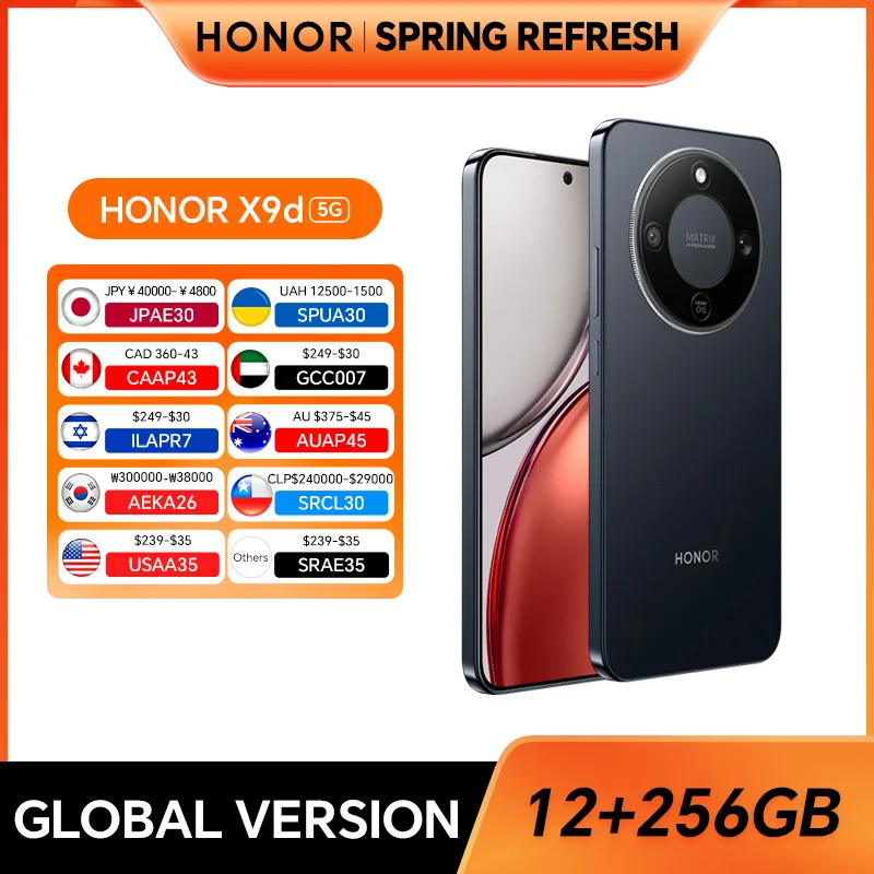 Global Version HONOR X9d 5G 6.79'' AMOLED Screen Snapdragon 6 Gen 4 108MP AI Camera 8300mAh Battery 66W SuperCharge