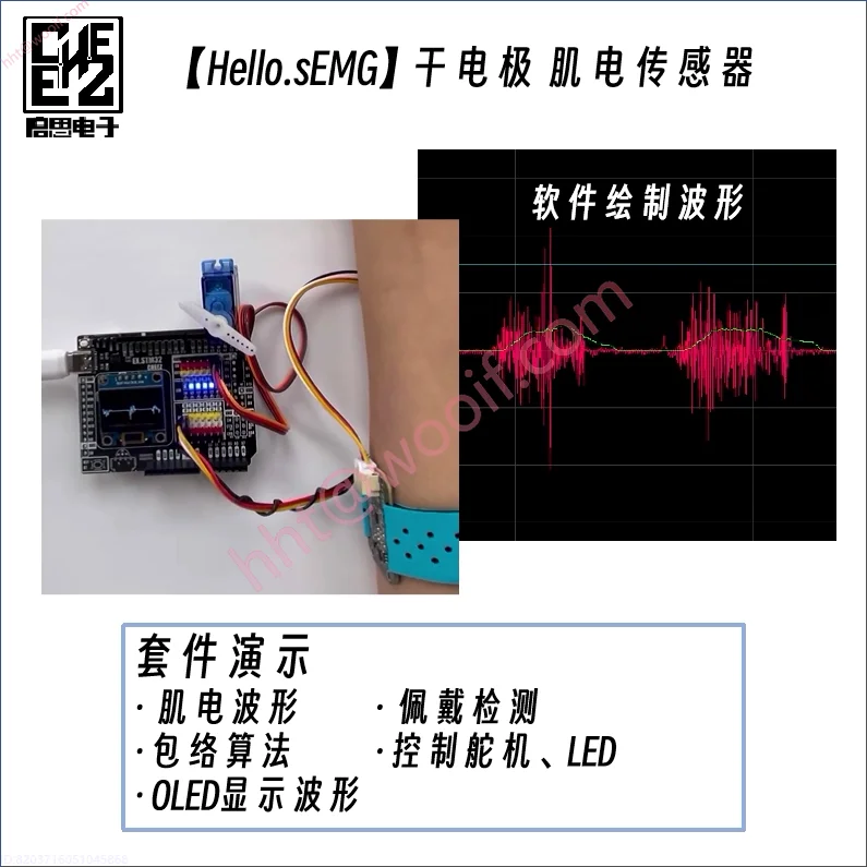 乾式電極 SEMG 筋電図センサー EMG 筋電図取得モジュール Arduino STM32 開発キット