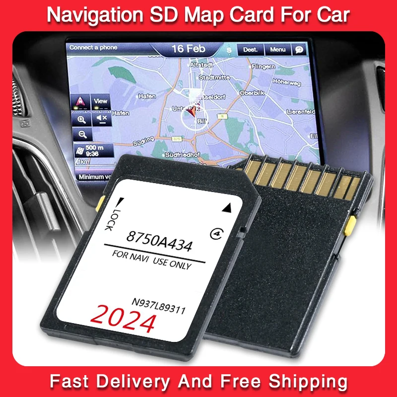 for Peugeot 4008 P-11 2011-2017 Navigation GPS SD Card 8750A434 N937L89311 Compact NAVI Update UK Ireland Europe maps 2024