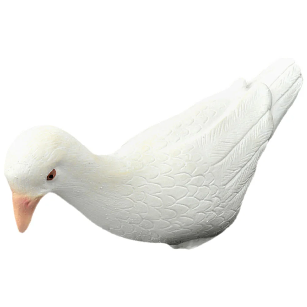 Rubber Pigeon Props Lifelike Bird Decoration Figurine Trick Stage Performance Garden Landscape Statue Outdoor Decor