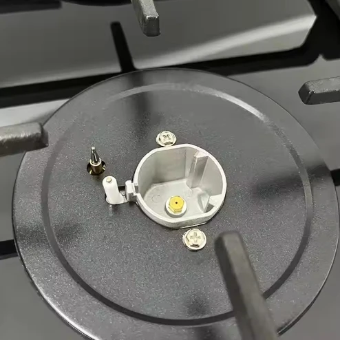 موقد غاز مكون من 4 شعلات - 8 مم من الزجاج المقسى المدمج في سطح الطاولة للمطبخ المنزلي، شعلات من الفولاذ المقاوم للصدأ عالية الكفاءة