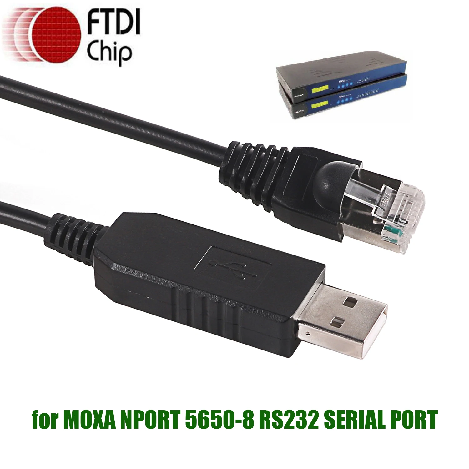 

USB RJ45 RS232 Serial Cable FT231xs Chip Interface Port for Moxa Nport 5650-8