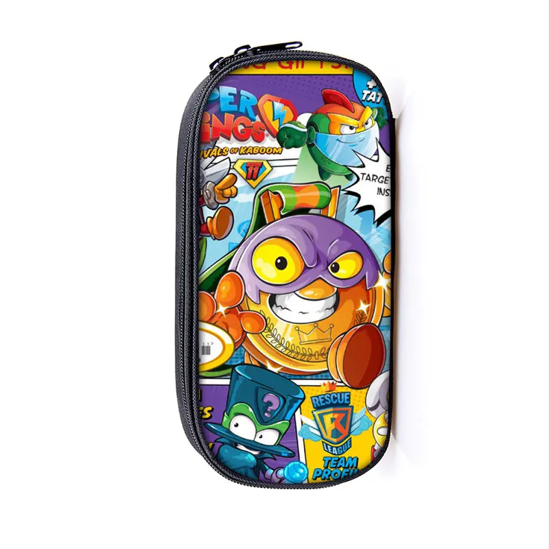 Cartoon Super Zings Cosmetic Case Pencil Box Kid Stationary Bag School Supplies Gift