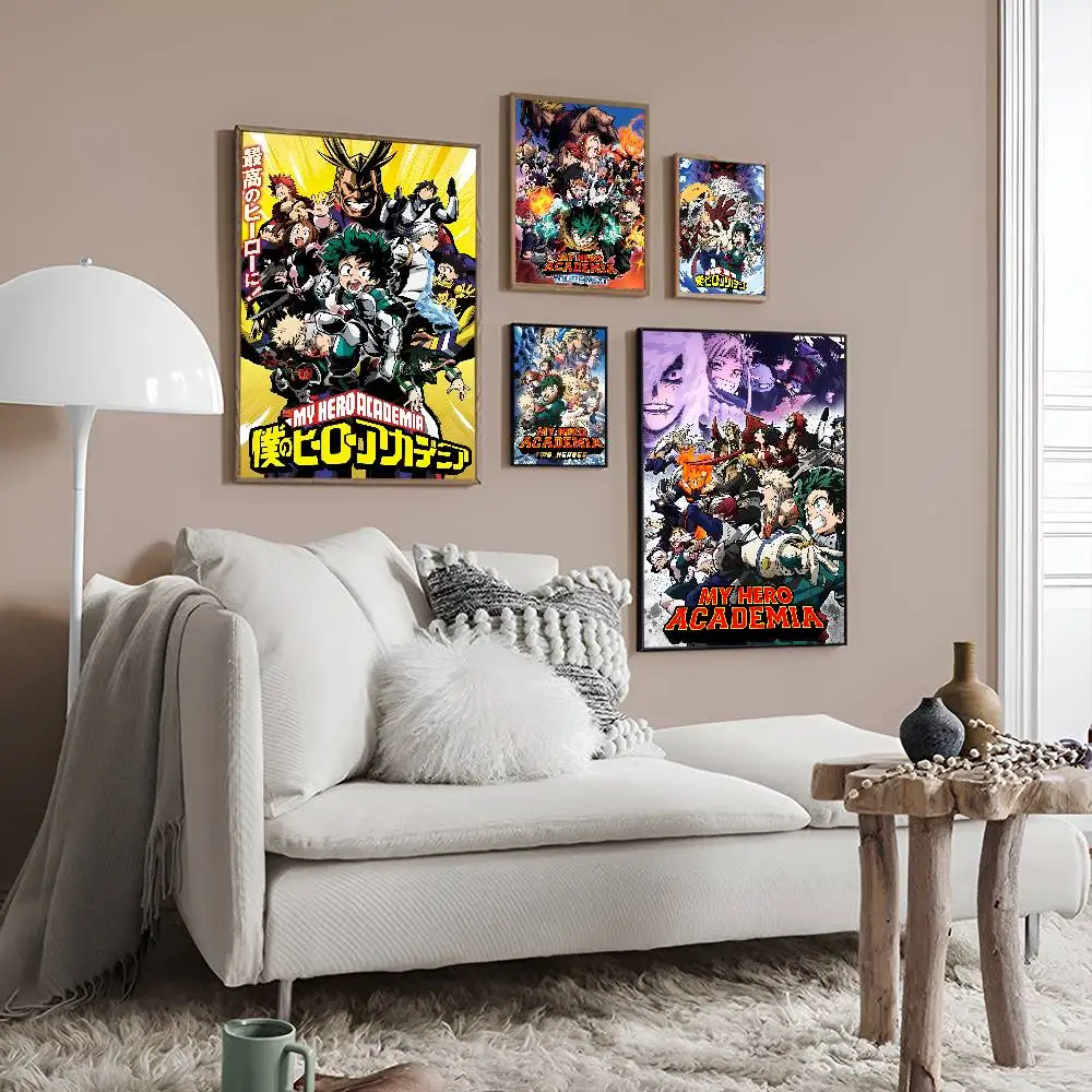 Anime Midoriya Izuku My Hero Academia Cool  and Posters Waterproof Paper Sticker Coffee House Bar Posters Wall Stickers