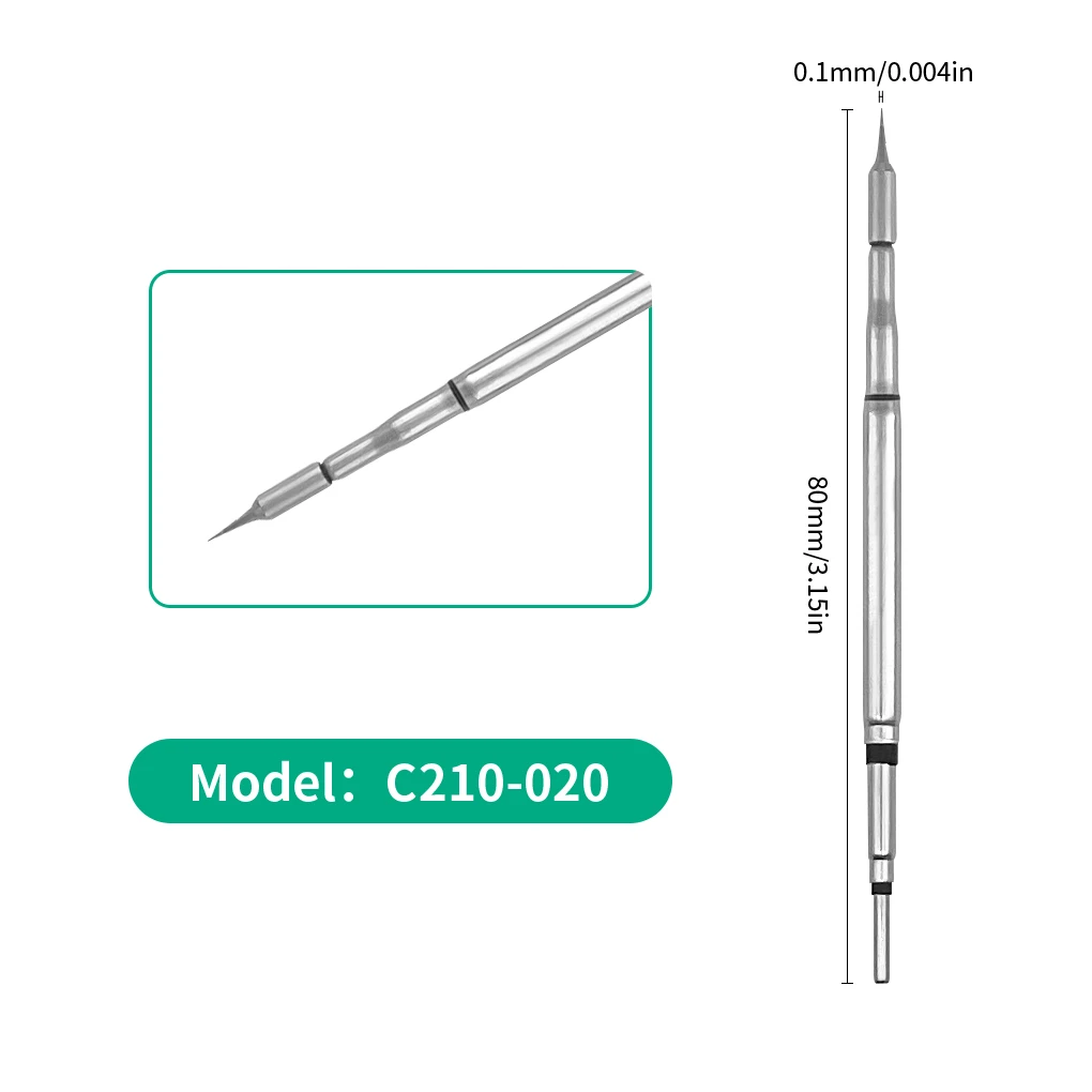 C210 Soldering Iron Tip C210-020 Welding Head Quick Heating Suitable For JBC  T210 Handle CDS Soldering Station