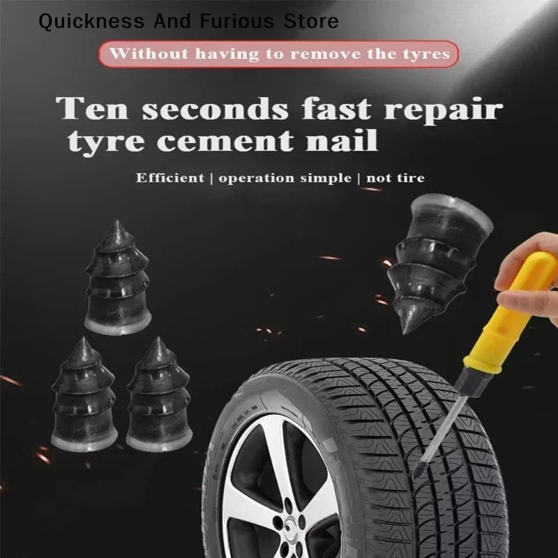【MO】Universal Vacuum Tyre Repair Nail Kit Tubeless Tire Puncture Screw Fix Car Motorcycle Patch Set