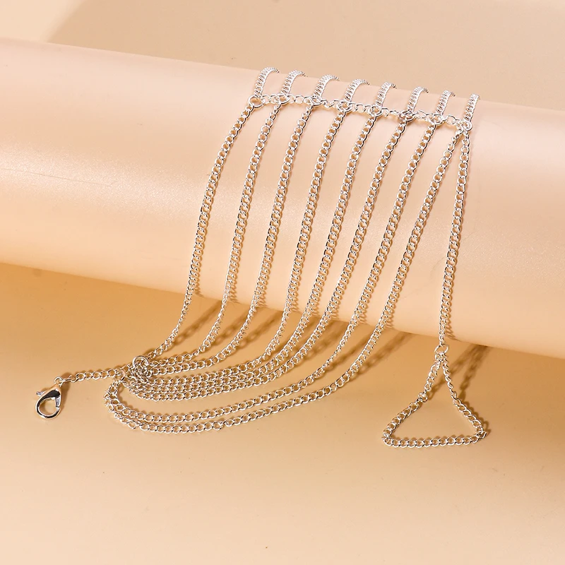 Aihua Klassische Gold Farbe Multi-schicht Kette Fußkettchen Für Frauen Sexy Kette Auf Fuß Bein Weibliche Knöchel Armband Strand schmuck – Detail 6