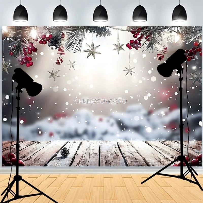 

Winter Snow Window Christmas Day Background Fireplace Living Room Decoration Family Party New Year Photography Backdrops AG-03