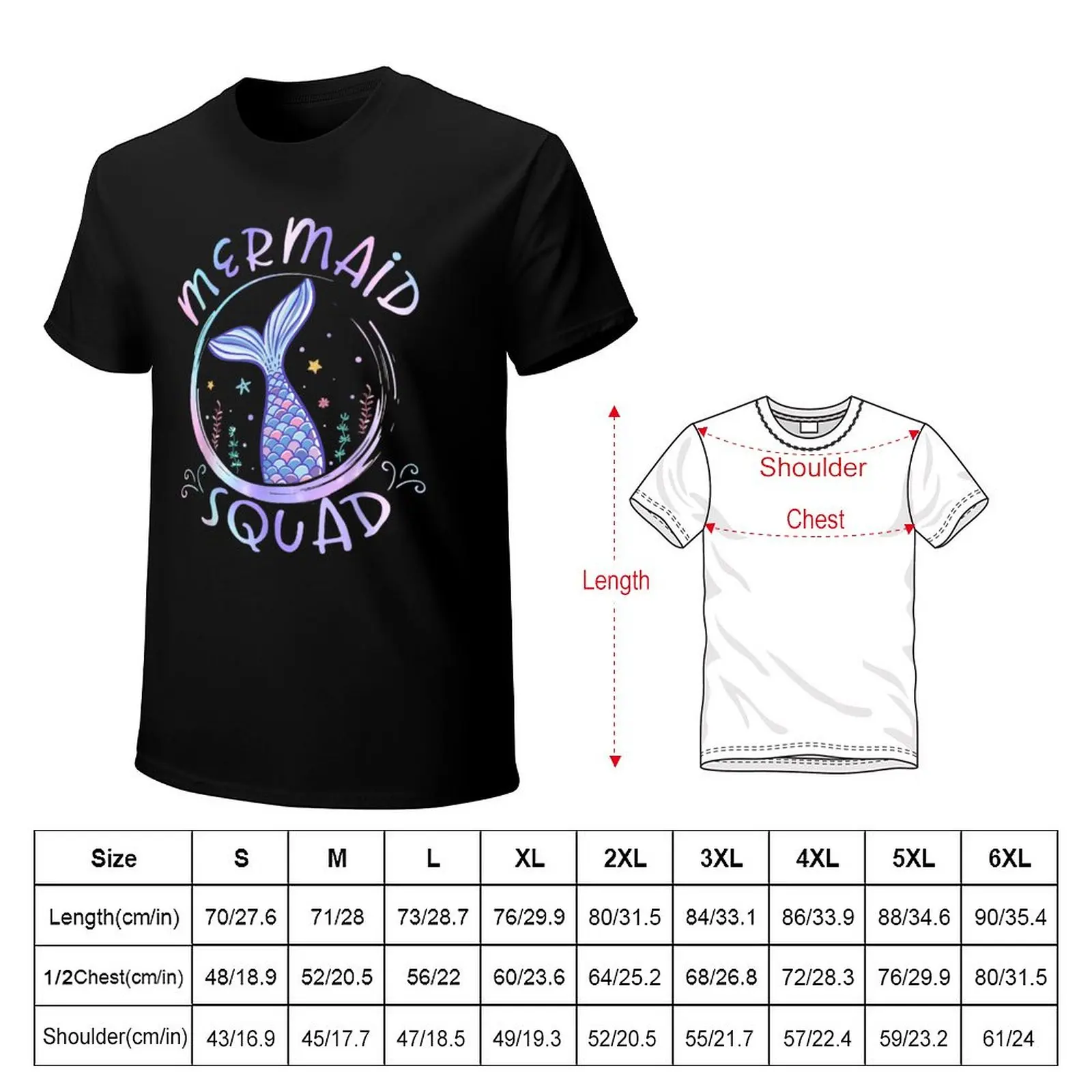 Mermaid Birthday Squad Party Women Girls Mermaid T-Shirt cute tops graphic t shirts mens clothes