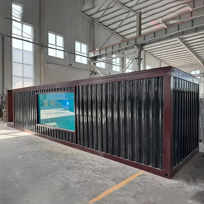 Modern Prefab Container Swimming Pool With LED Lighting Filtration System For Outdoor Backyard Villa Project