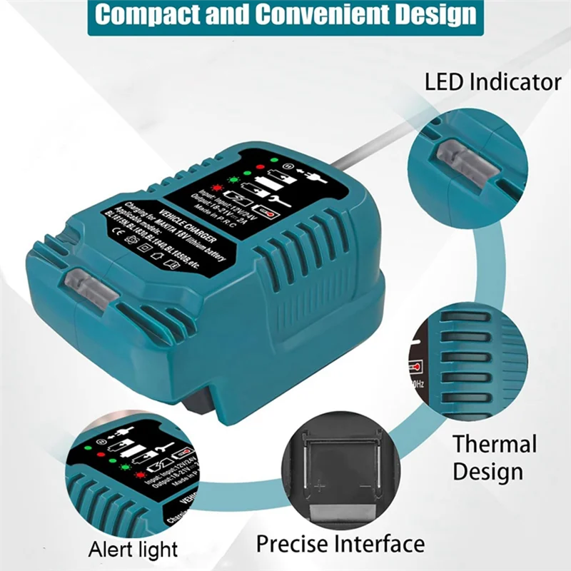 AB47-แบบพกพา Mini Battery Charger สําหรับ 18V Li-แบตเตอรี่สําหรับ BL1415 BL1420 BL1815 BL1830 BL1840 BL1860