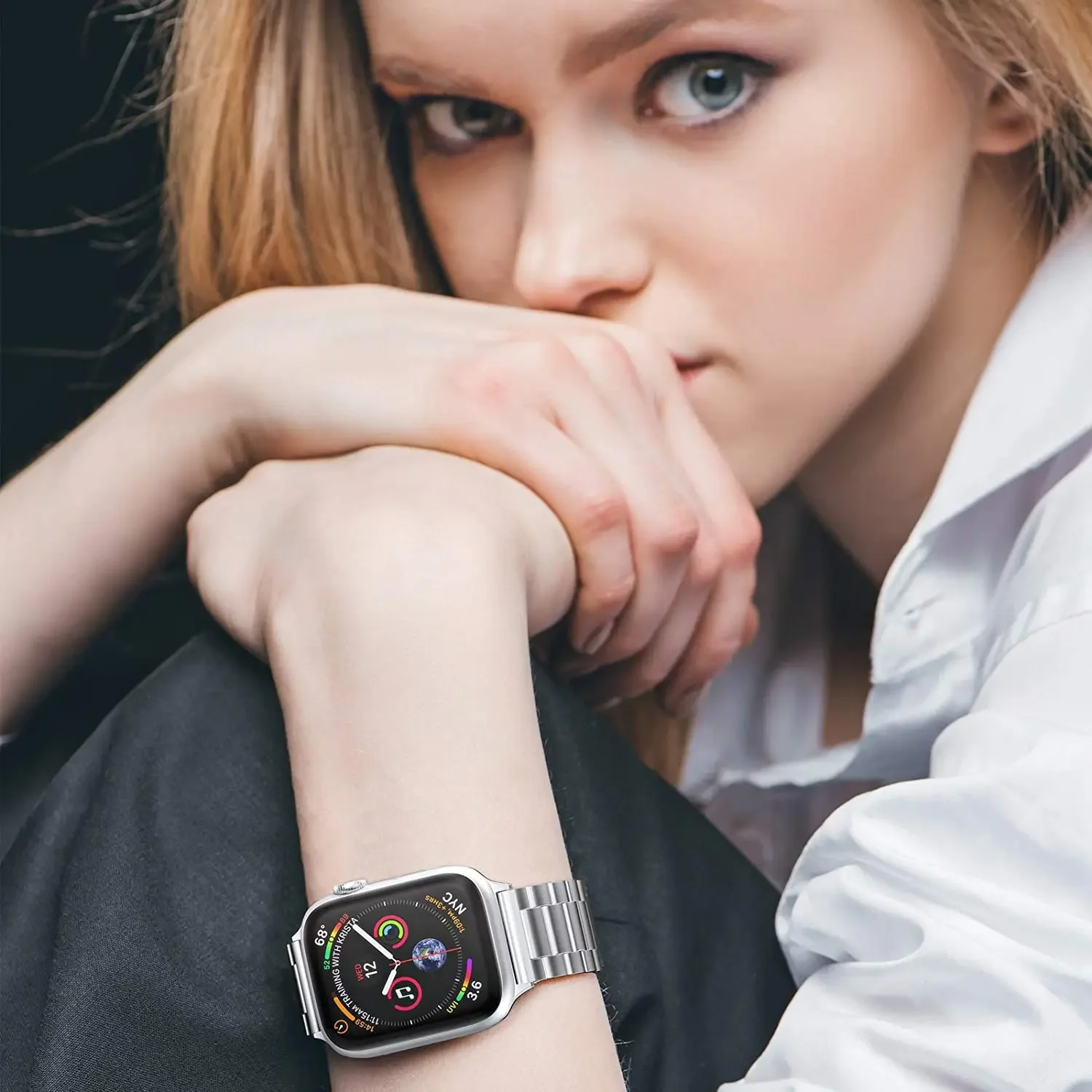 Tali Logam untuk Jam Tangan Apple Ultra 3 49Mm 10 11 46Mm 42Mm 9 8 7 45Mm 41Mm Gelang Baja Tahan Karat untuk IWatch 6 5 4 SE 44Mm 42Mm