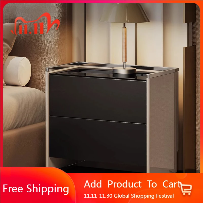 

Bedroom Smart Nightstand Storage Nordic Cabinets Drawers Bedside Table Trendy Decor Simple Mesa De Cabeceira Home Furniture