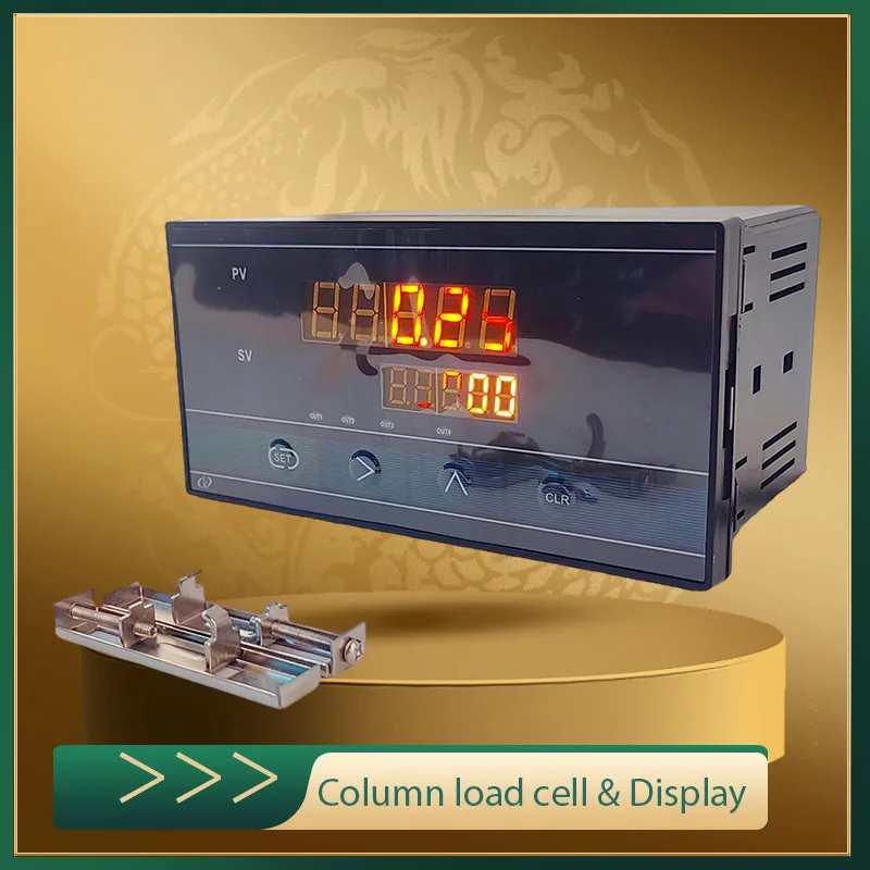 Digital Force Indicator Meter, Dual 5-Digit LED PV/SV Display, Load Cell Input, 2 Relay Outputs, AC90-260V Fast 0.2s Cycle