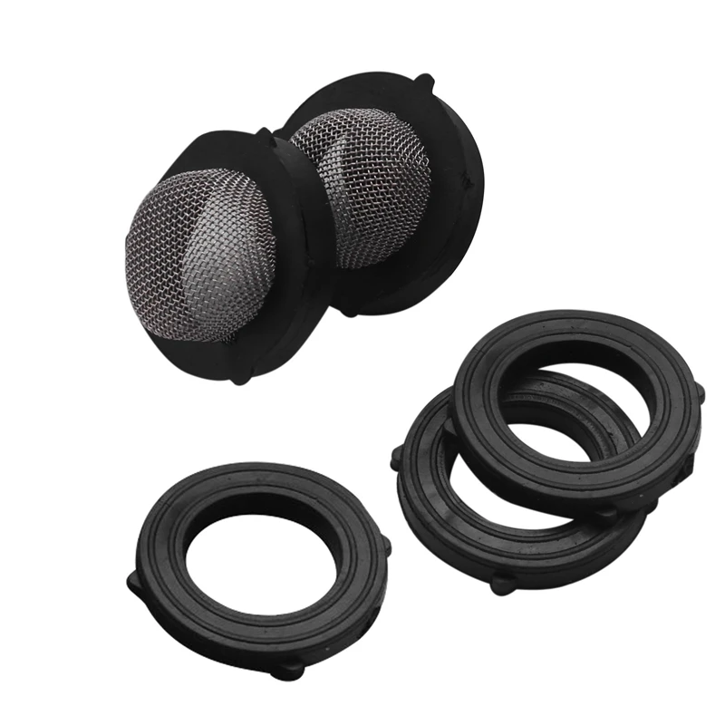 2X Sediment Filter Attachment Garden Hose Inlet Pressure Washer + Extra 100Mesh Filter, 6 O-Ring 4 Filter Hose Washer