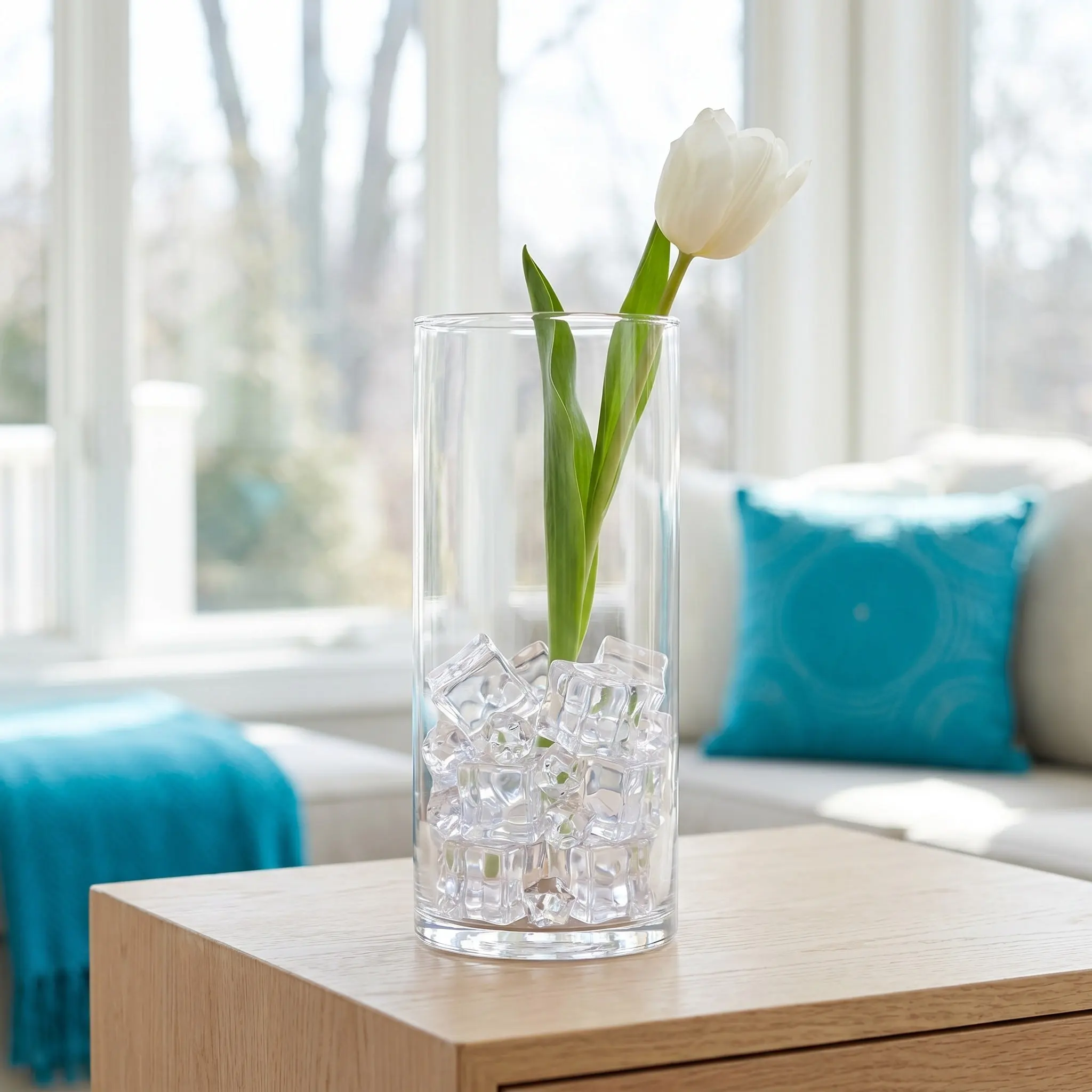 1Set Simulation Ice Cubes Clear Acrylic Artificial Ice Crushed Rocks Decorative Photo Props Home Wedding Party Photography