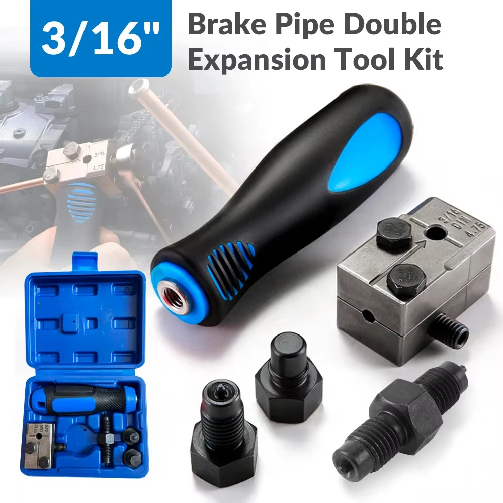 Outil professionnel de sertissage de conduites de frein, kit de réparation de tuyaux de frein métalliques portatif pour voitures, motos, camions, entretien automobile en garage