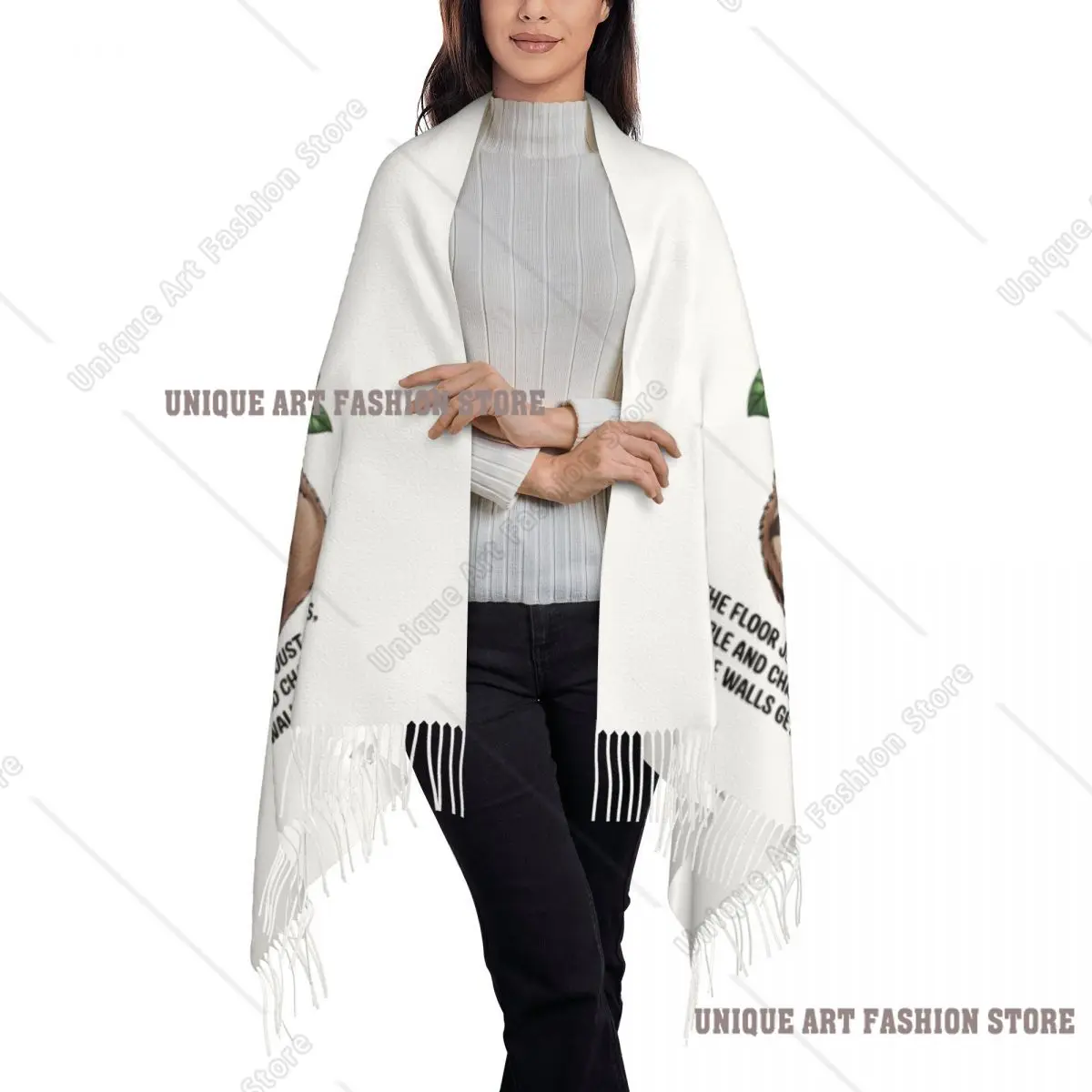 Impression personnalisée drôle paresseux je ne suis pas maladroit écharpe femmes hommes hiver automne chaud écharpes châles enveloppes