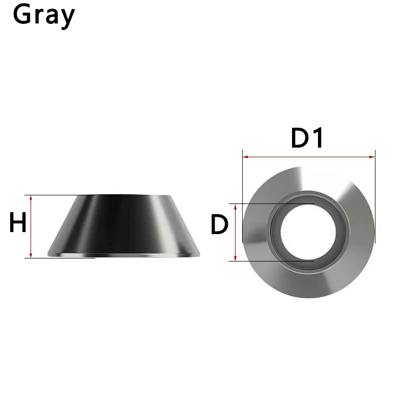 30 Stück konische Unterlegscheiben aus Aluminiumlegierung für DIN912-Schrauben M2 M2,5 M3 M4 M5 M6 M8, Aluminiumdichtungen, Abstandshalter, Befestigungselemente
