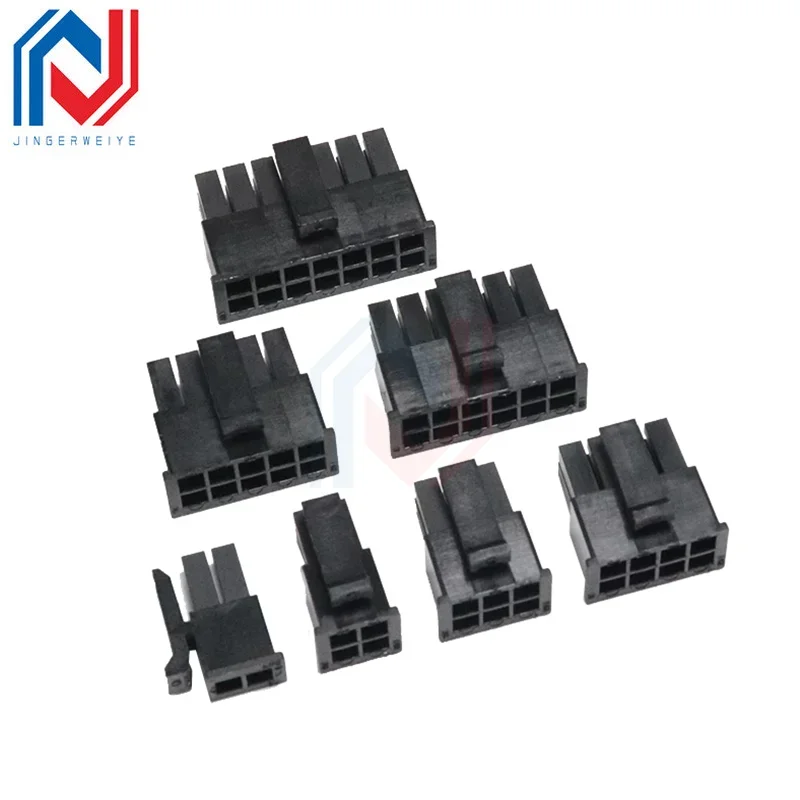 10sets Micro-Fit 3.0 2P 4P 6P Connector 3.0mm Pitch Male Housing 8P 10P 12 16P 18P 20P 24Pin Mini 5557/43025 Male Shell+Terminal