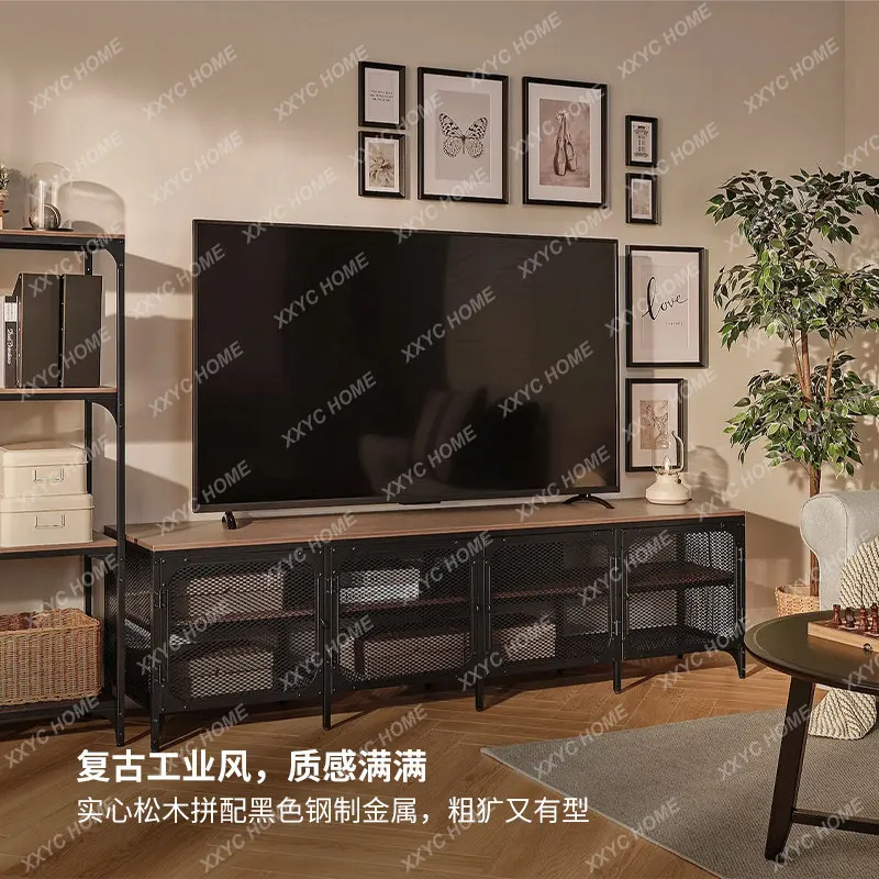 TV Cabinet Simple Floor Small Apartment TV Cabinet Coffee Table Combination