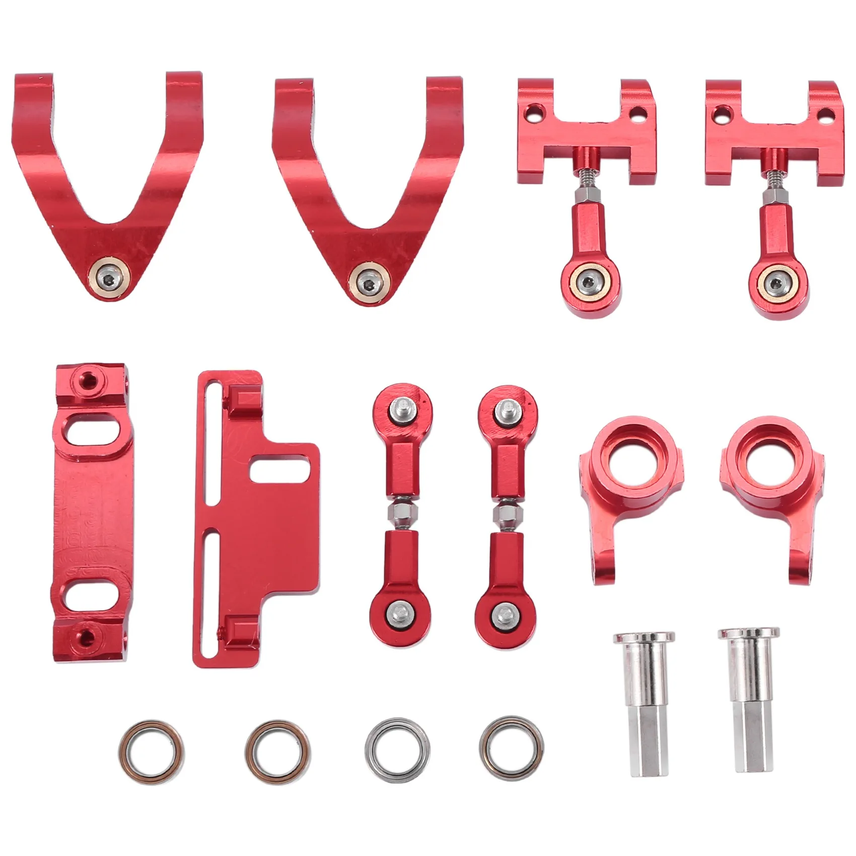 BEDW-Copa de dirección de Metal, brazo oscilante superior e inferior, deslizador de dirección, bloque giratorio para WPL D12 1/10 RC, piezas de mejora de coche