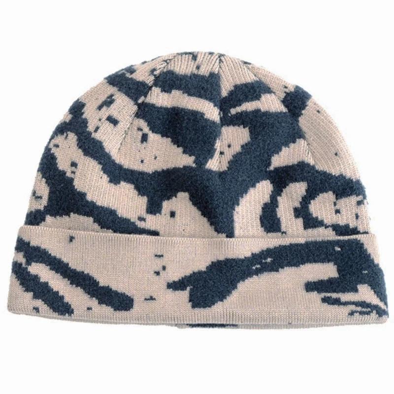 Neue Unisex Outdoor Skull Cap, modische geometrische Druckmuster, schicke Wintermützen im Seemannsstil für Herren und Damen, Herbst-Ski-Beanie-Mütze – Detail 20