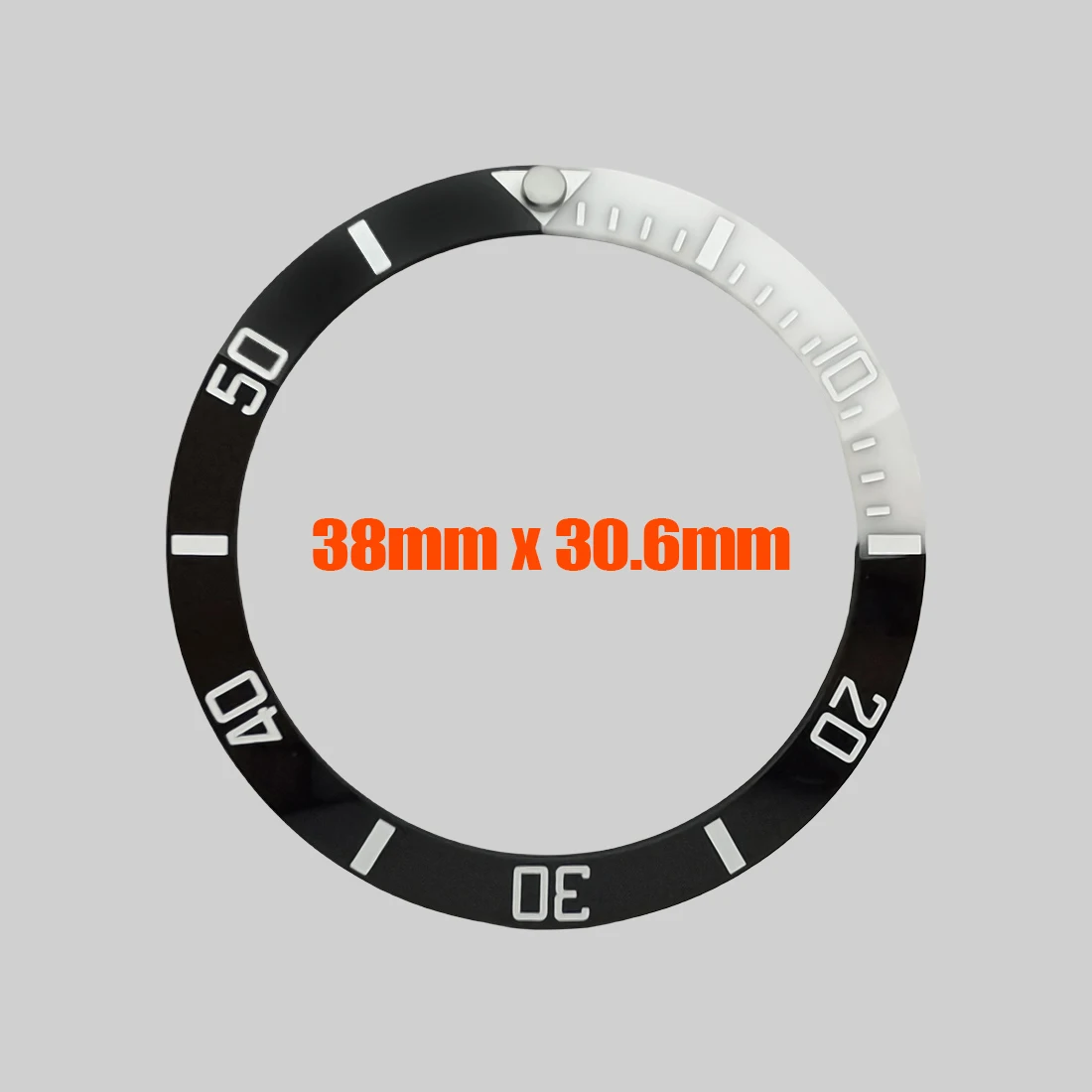 38mm Ceramic Bezel Insert Bicolor SUB Bezel Ring Fit for SUB SKX007 SKX009 SRPD Watch Case NH35 Case Curved Ceramic Ring