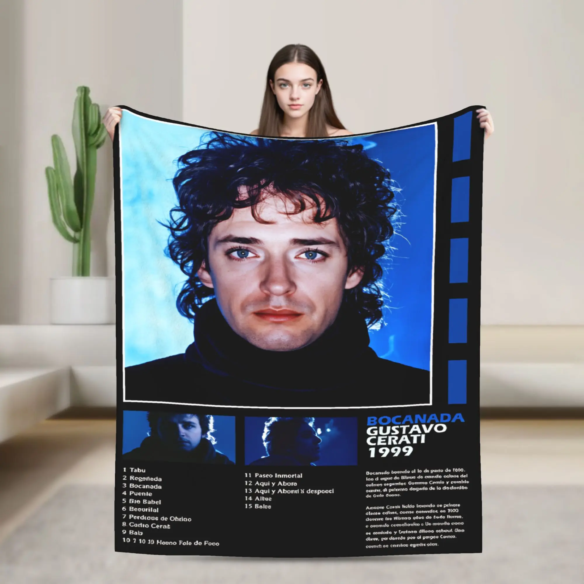 Gustavo Cerati Argentine Singer  Blanket Quality Soft Warm  Throw Blanket Winter Child Couch Chair Sofa Bed Pattern Bedspread