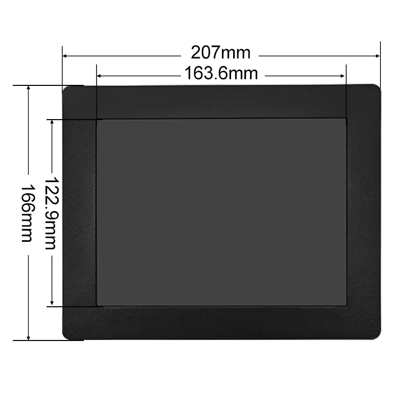 Imagem -02 - Tela Táctil Resistive com Caixa do Metal Tft Encaixado Oem Odm Lcd Industrial Dentro 800*600 Ips 1024*768 Hd-mi Vga Avoirdupois Bnc