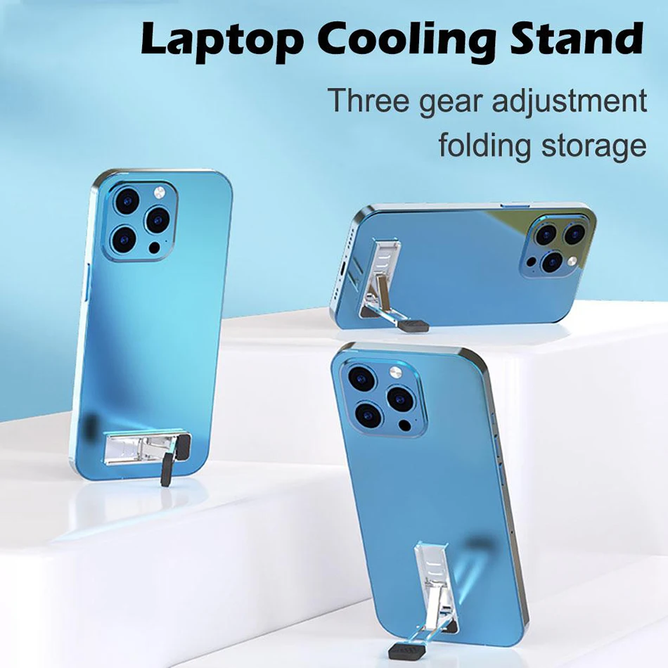 Xnyocn Laptop-Ständer, Aluminiumlegierung, Mini-Klapphalter, 3-Höhenverstellung, Notebooks, Halterung, Zubehör für MacBook, Smartphone – Detail 5