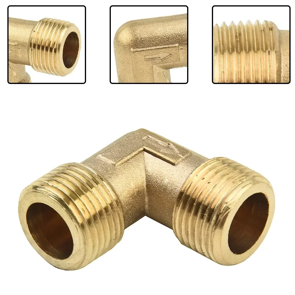 Air Compressor Fittings Brass Equal Male Elbow Connector 16.5mm Male To Male Thread Check Valve Thread Diameter 16.5mm