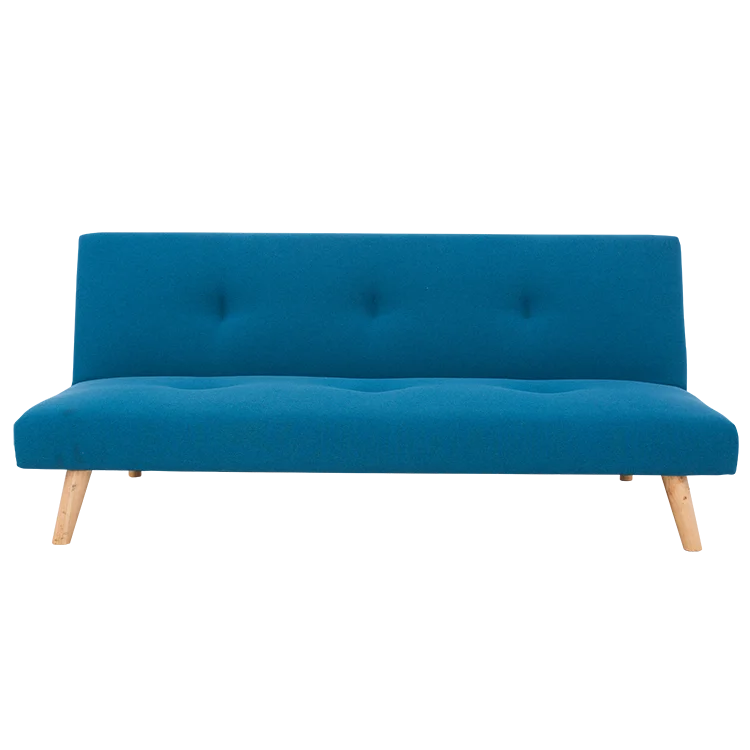 Memory Foam Futon Sofa Bed for Nisco Promotional Use Tufted Convertible Couch Blue Foldable Living Room Sleeper Sectional