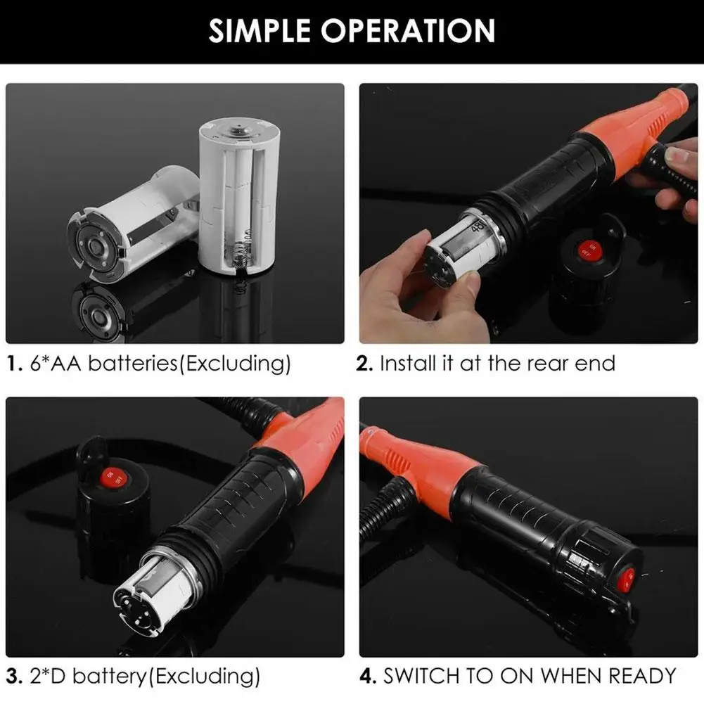 Fuel Transfer Pump - Battery Powered With Flow Control Nozzle, Portable Pump Transfers 2.4 Gallons Per Min Car Repair Tool