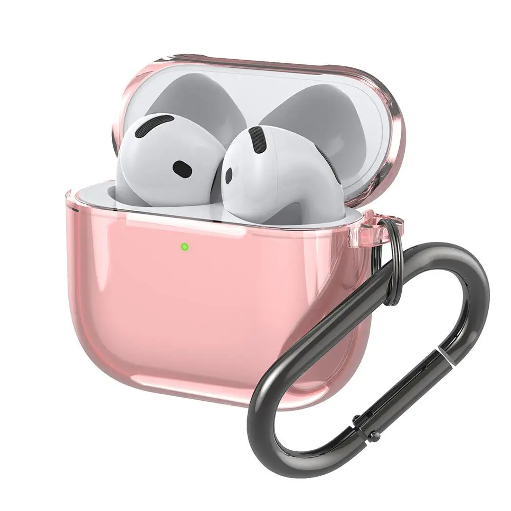 Soft TPU Transparent Headphone Case For Apple AirPods 4 For Airpods 4th Gen Earphones Shockproof Protective Case With Keychain view 5