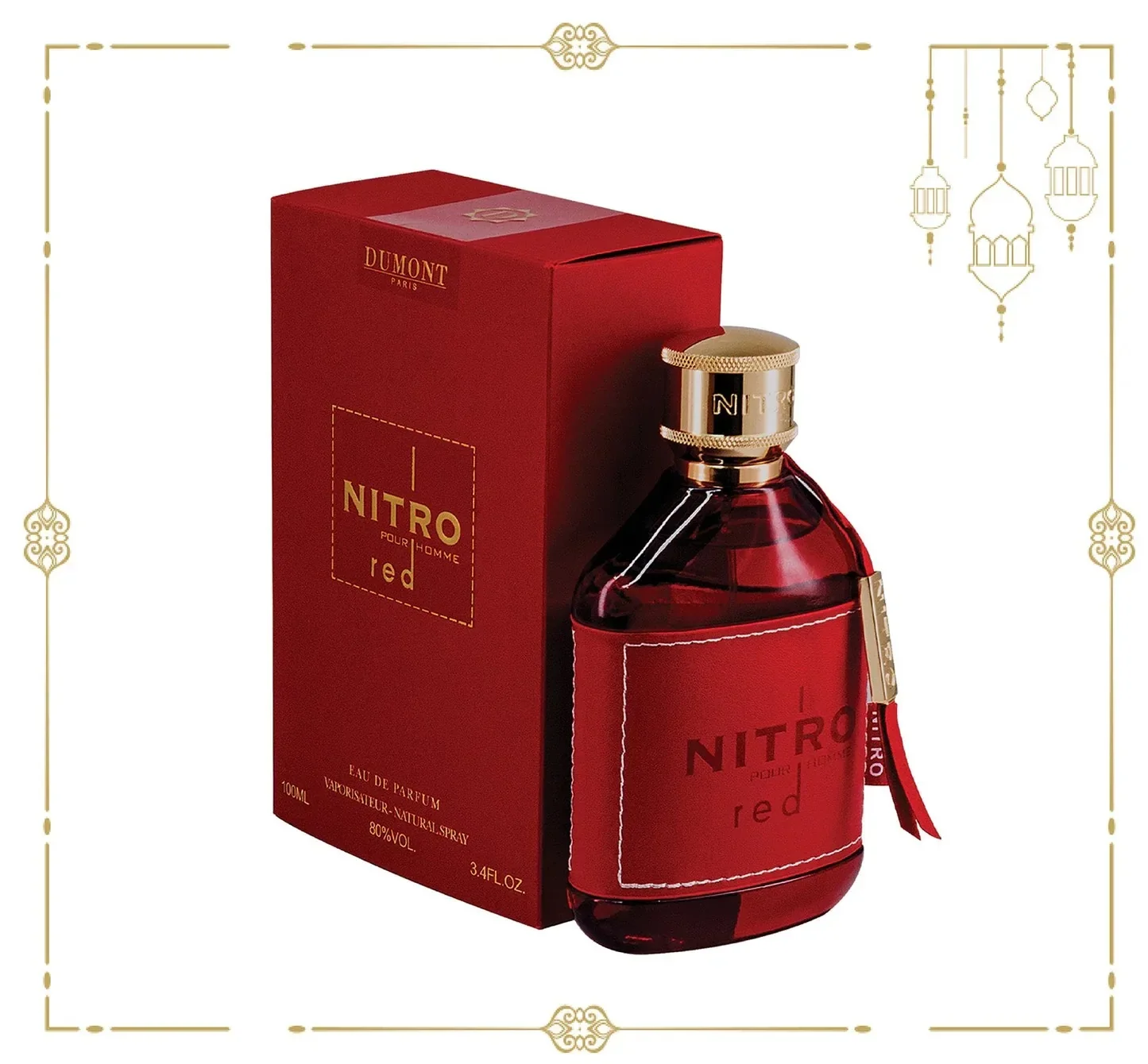 Dumont Nitro Red EDP для мужчин 3,4 унции / 100 мл — стойкий одеколон из свежих фруктов и древесины, идеальный рождественский подарок на Хэллоуин